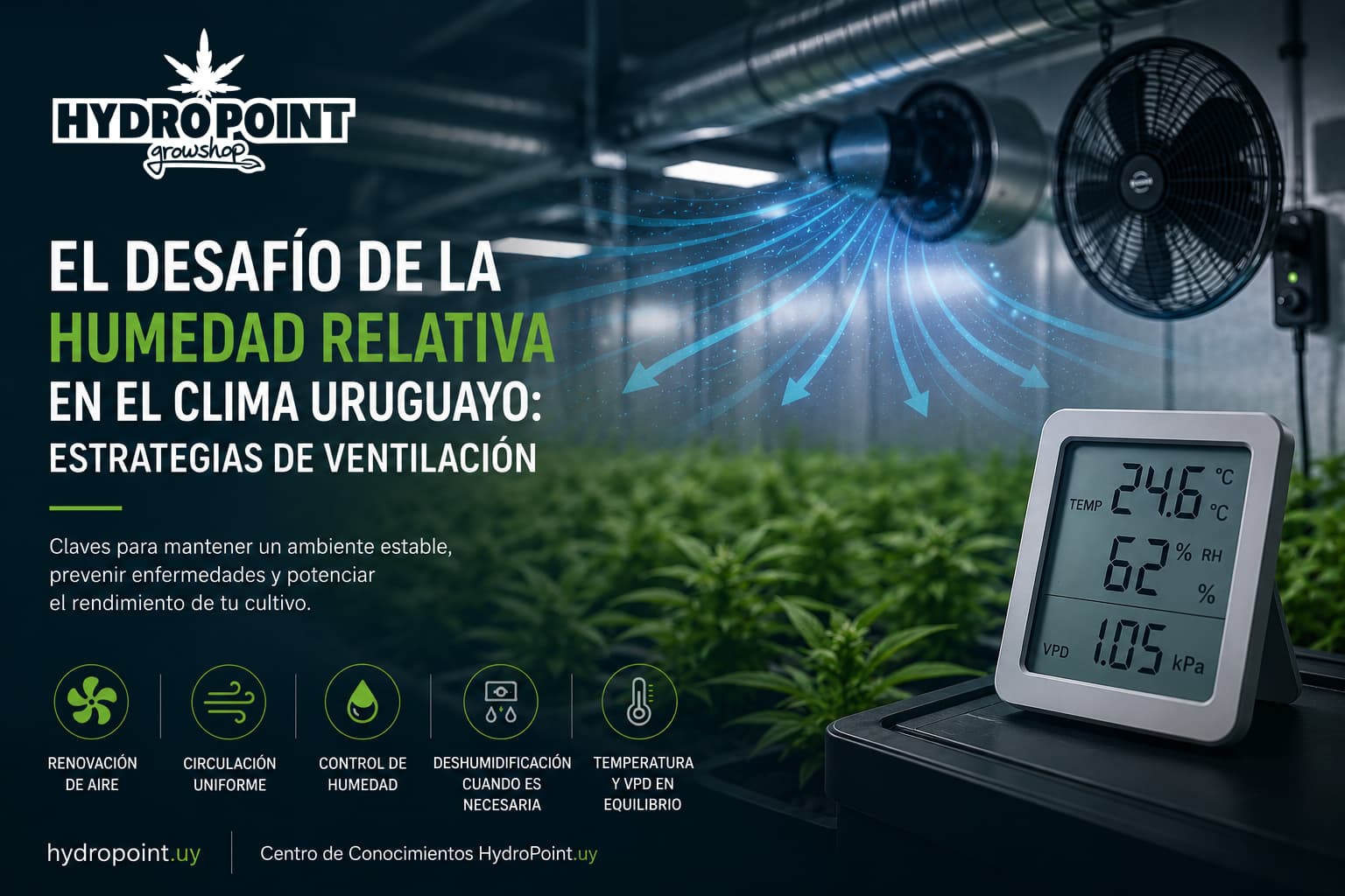 ¿Por qué la humedad es un problema en los cultivos indoor de Uruguay y cómo solucionarlo?