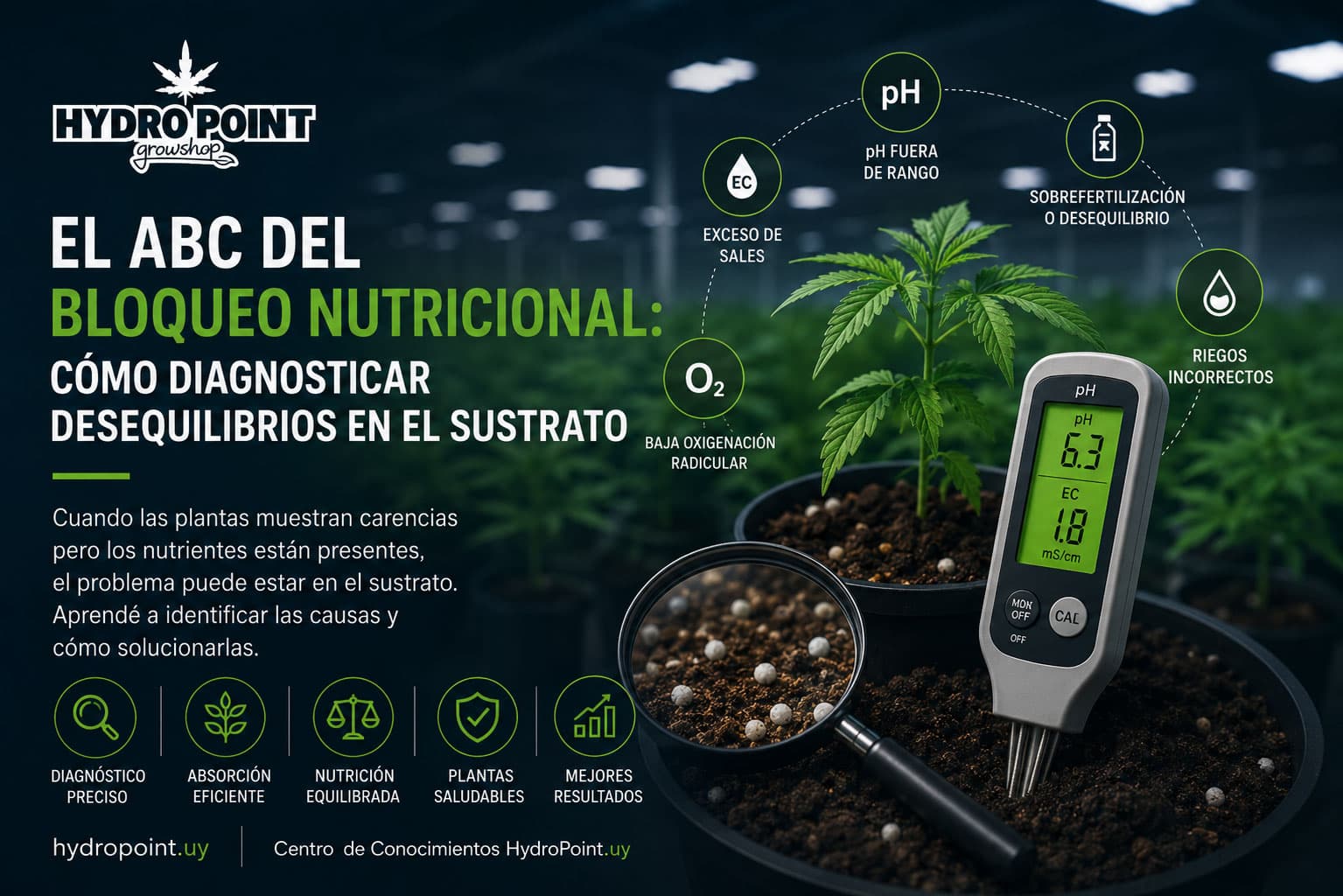 Bloqueo nutricional en cultivos: causas, síntomas y soluciones