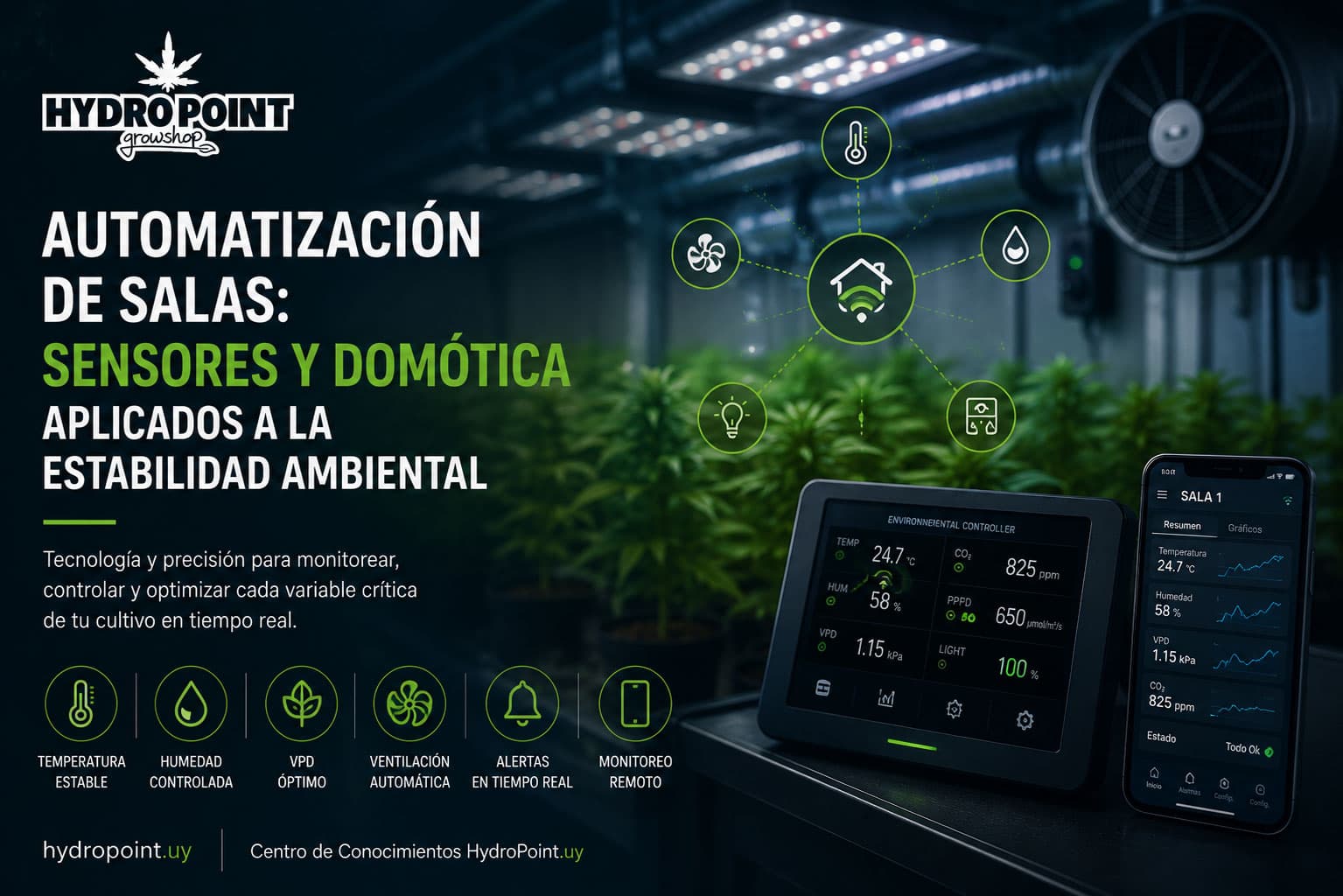 Automatización de cultivos: sensores y domótica para controlar el ambiente